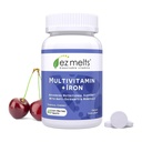 EZ Melts Dissolvable Multivitamin mit Eisen für Frauen und Männer, Zuckerfrei, 1-Monats-Versorgung - 1 Pack