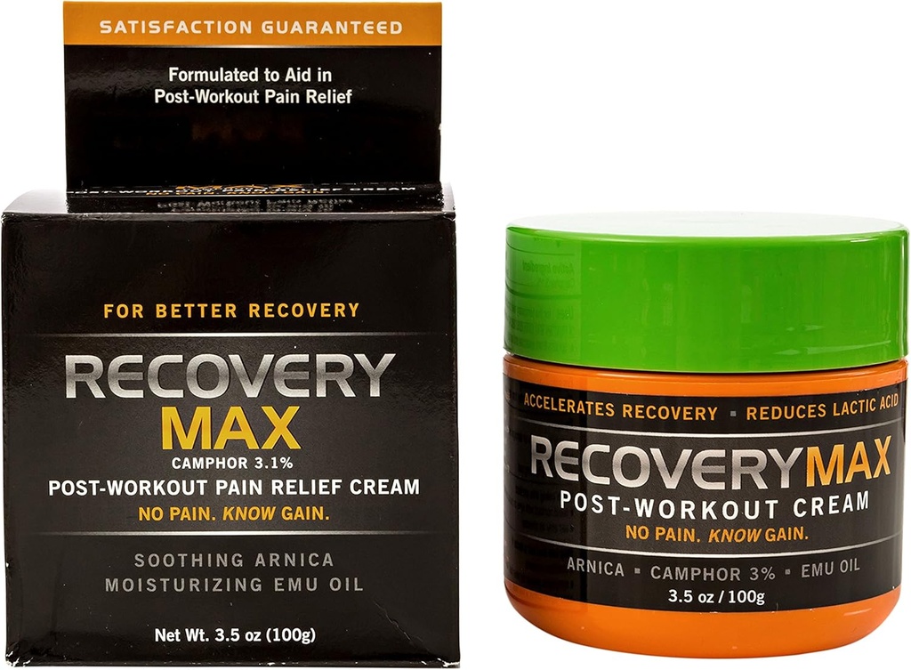 RecoveryMax – Post Workout Cream – Für den Einsatz im Fitness-Workout-Programm, um Muskel Erholung zu beschleunigen – Reduzieren Muskel Soreness - Zurück zu Übung Quicker –Recovery Supplement – 3.5 Unze