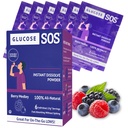Glucose SOS Glucose Berry Medley Glucose Pulver, Natürliche Dextrose-Packets, schnell-Absorption, sofort löst, kein Wasser benötigt, 6 Beutel pro Box