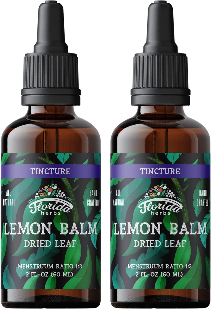Lemon Balm Tincture - Bio Zitronentropfen - Zitronen-Extrakt - Made in USA - Organic 4 Fl Oz