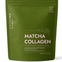 FKRO Matcha Collagen Powder w Biotin, Hyaluronsäure & Vitamin C - Gesundes Haar, Haut und Nägel - Natürliche Art I & III hydrolysiertes Kollagenpulver, Unsweetened Matcha Latte - 22 Servierungen, 7.9oz