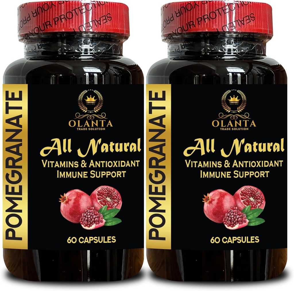 Granatapfel-Extrakt - Granatapfel-Extrakt Polyphenole Ergänzung, Antioxidans Unterstützung, natürliche Granatapfel Pillen, Granatapfel-Polyphenole, Ultra hohe Absorption - 2 Flaschen 120 Kapseln