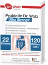 Deutsch Premium Daily Probiotics for Women and Men, 120 Billion CFU - 22 Strains, Vegan Probiotic Capsules for Gut, und Digestive Health Support Supplement, Target Release Pill Formel 40 Cout
