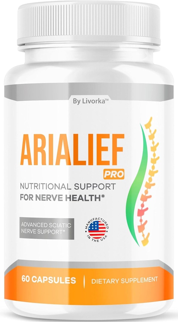 LIVORKA Arialief Pro Kapseln für Sciatica, Arialeaf Ernährungsunterstützung für Nerve Gesundheit, Arialeaf Prime Palm Sciatica, Aria Leaf Primepalm Aria LIEF Vitamin, 1 Monat