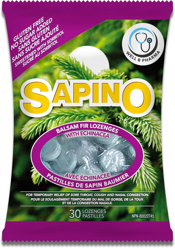 Balsam Fir Lozenges mit Echinacea, Hellgrün