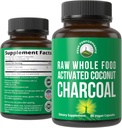 Peak Performance Activated Charcoal Vegan Capsules von Wild Harvested Coconut Shells. Beste sichere Charcoal Pillen Ergänzung für Detox, Gas Relief, Bloating. für Männer und Frauen 90 Alle natürlichen Tabletten