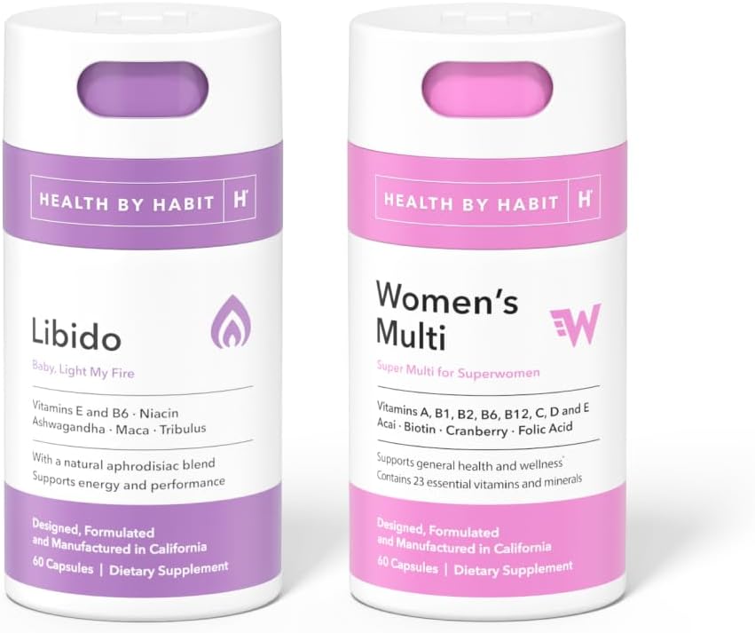 Gesundheit von Habit Feeling Yourself Kit - Libido Blend (60 Kapseln) & Women's Multi Supplement (60 Kapseln), Non GMO, Sugar Free