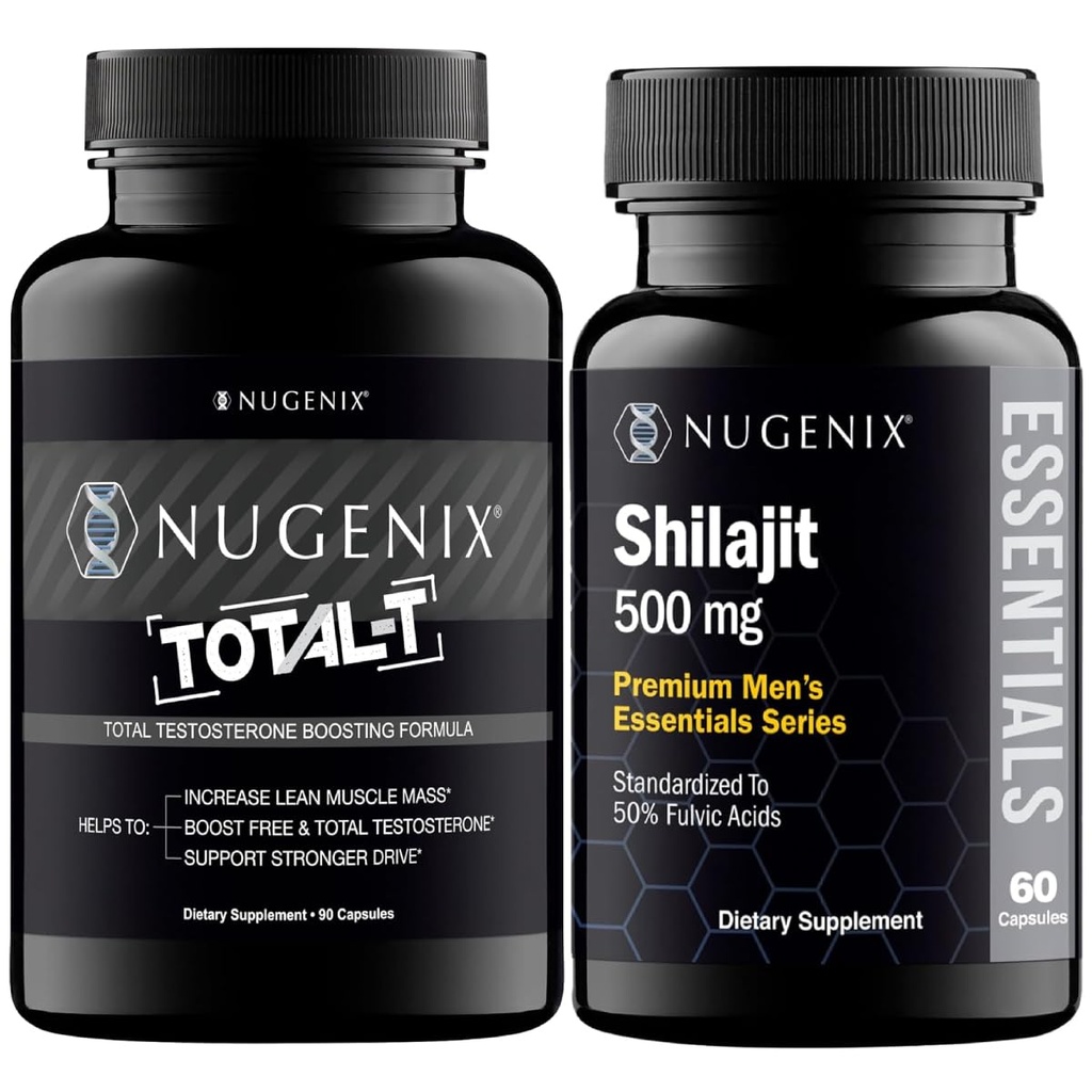 Nugenix Essentials Shilajit und Total-T Testosteron Booster für Männer
