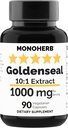 MONOHERB Goldenseal Extrakt 1000 mg - 90 Vegetarische Kapseln