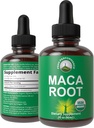 Maca Root Liquid Drops. USDA Organic Vegan Extract Supplement für Frauen und Männer. Hohe Bioverfügbarkeit Ergänzungen. Maca For Energy, Endurance und Mood Support. Zero Sugar, Glutenfrei, keine Kapseln