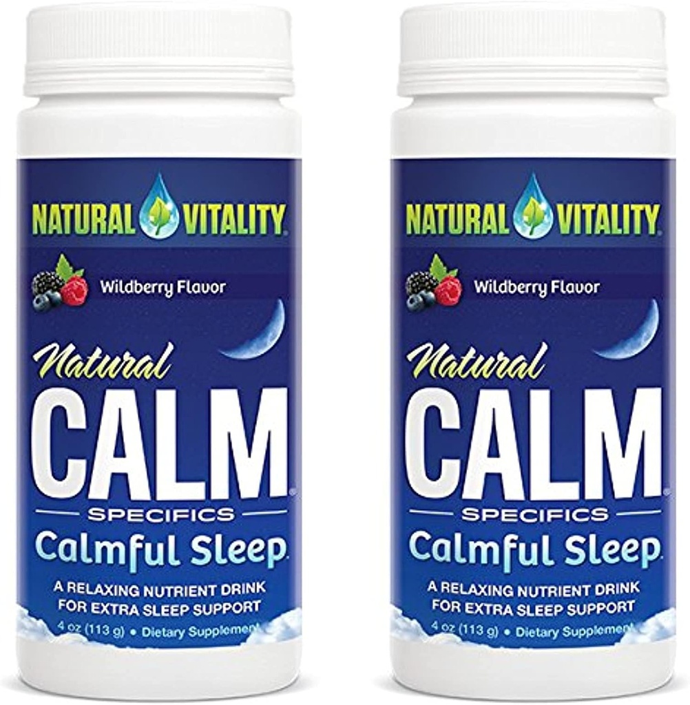 Natürliche Vitalität natürliche Beruhigung Beruhigende Schlaf (Wildberry Flavor), 2 Pack