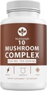 Pilz-Ergänzung 2500mg - 90 Kapseln - 10 Mushroom Master Blend - Lions Mane Reishi Cordyceps Chaga Maitake, Shitake Türkei Tail Pilze Ergänzungen Pilz Complex Kapseln