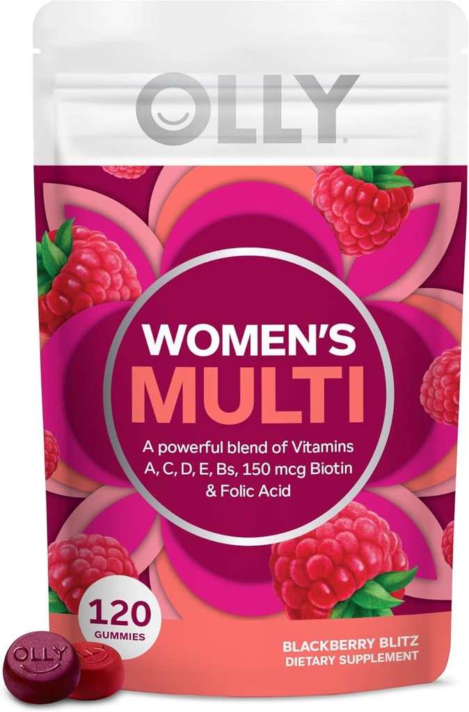 OLLY Teen Girl Multi Gummy, Gesunde Haut und Immunsystem Unterstützung, essentielle Vitamine, Biotin, Zink, Kaubare Multivitamin, Berry Melon Flavor, 35 Tage Versorgung - 70 Count