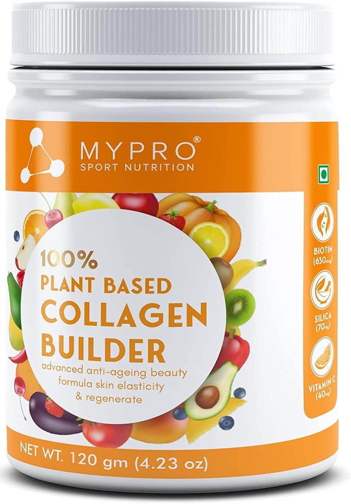 Cuty Sport Nutrition Plant Base Collagen Builder Angereichert mit (Biotin,Silica,Sesbania,Bamboo Shoot) Advanced Anti-Aging Beauty Formel Skin Elastizität & Regenerate, für Männer & Frauen, 4.23 Unze