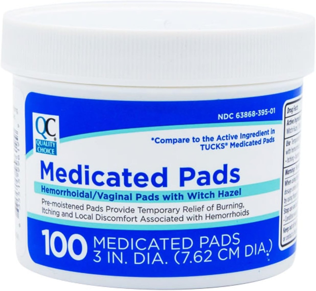 Qualität Wahl Hämorrhoidal Pads Medicated Cooling Relief 100 Count
