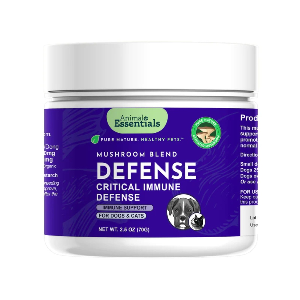 Animal Essentials MUSHROOM DEFENSE Ergänzung für Hunde & Katzen - Critical Immune Defense, Reishi, Maitake, Cordyceps, Pilz-Pulver-Extrakt - 2,5 Oz (Pack von 1)