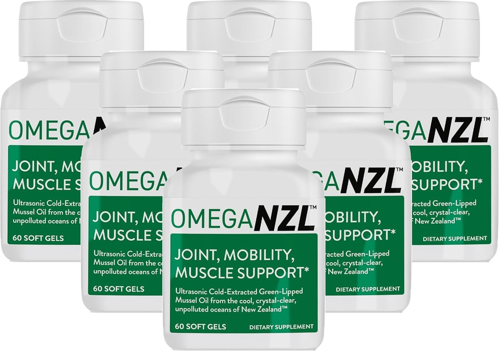 Original Omega-3 Joint Support Supplement, Best Natural Muscle Relief, Green-Lipped Mussel Öl, 360 Softgels, Kein Fischiger Nachgeschmack