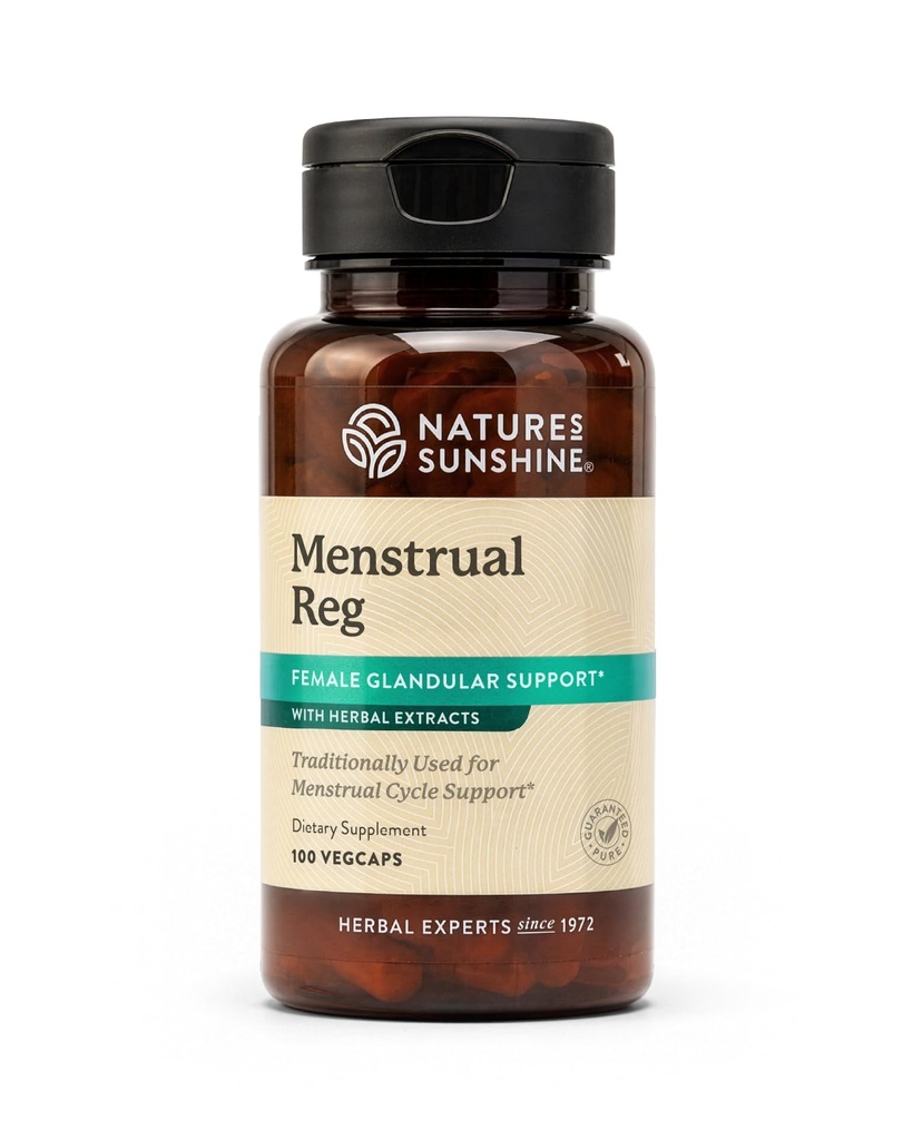 Nature's Sunshine Menstrual Reg, 100 Kapseln, Kosher | Kräuter-Ergänzung hilft Hormon Balance zu halten und fördert einen komfortableren Menstrual Cycle