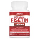 Fisetin Supplement 2000mg für gesundes Altern und Langlebigkeit, Hautgesundheit, Gehirn - Sojafrei, Vegetarisch - 60 Softgels