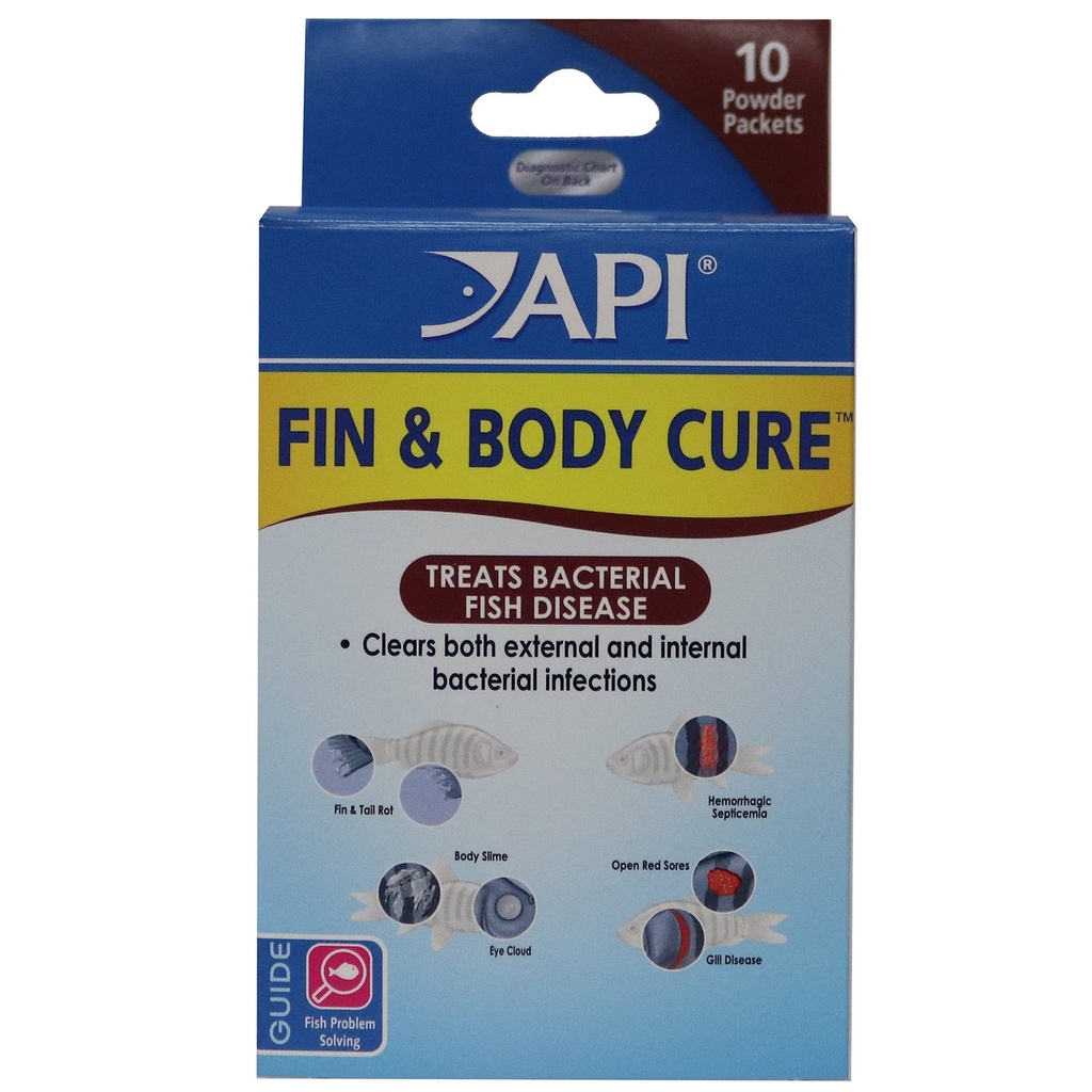 API FIN & BODY CURE Süßwasser Fischpulver Medikamente 10-Kollektion Box