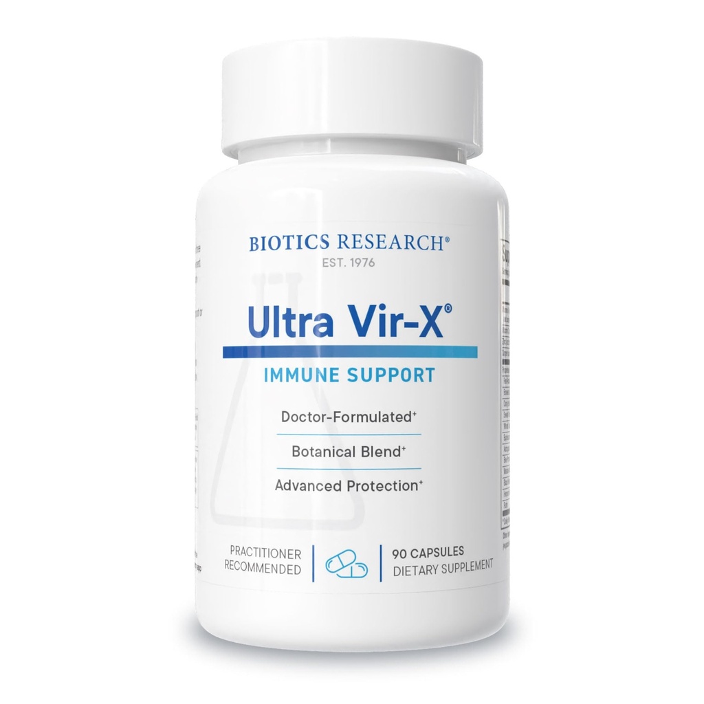 Biotics Research UltraVir-X - Beste Immununterstützungsergänzung, Vitamin C, Zink, Maitake Pilz, Astragalus, High Flavonoid Inhalt, Unterstützt gesunde Wege für Erwachsene - 90 Kapseln