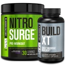 Jacked Factory Nitrosurge PreWorkout in Grape & Build XT Muskelaufbau Bundle für Männer & Frauen