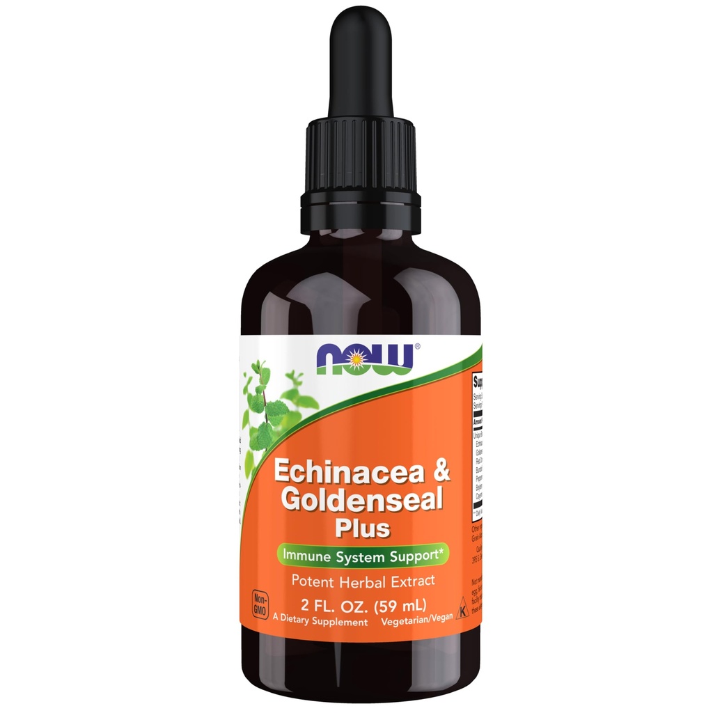 JETZT Nahrungsergänzungsmittel, Echinacea & Goldenseal Plus mit Dropper, Immunsystemunterstützung*, 2-Ounce