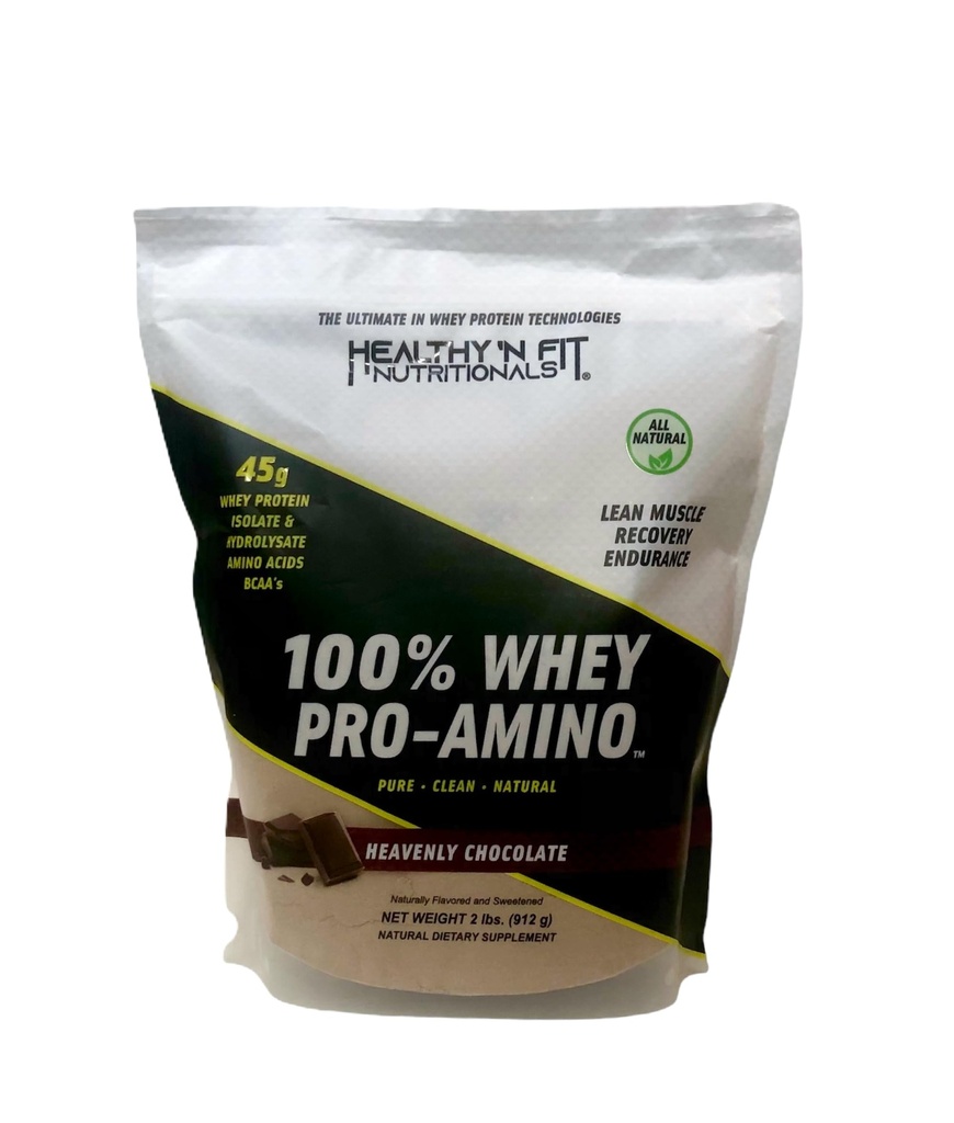 Gesunde ‘N Fit 100% WHEY PRO-AMINO v2.0-Chocolate (2lb): 100% Whey Protein PLUS Peptides Aus Amerikas #1 Marke in Supplements, Technologie und Reinheit.