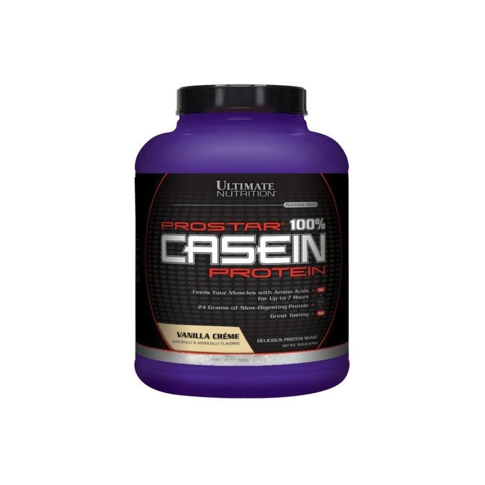 Ultimate Nutrition Prostar Micellar Casein Protein Powder 24 Gramm Protein, 9.9 Gramm EAAS und 4.6 Gramm BCAAS-69 Servierungen,Vanilla Powder,5 Pfund