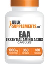BulkSupplements.com Essential Amino Acids Capsules - EAA Capsules, Essential Amino Acids Supplement, EAAs Amino Acids - EAA Supplements, 2 Kapseln pro Servierung, 180-Day Supply, 360 Kapseln