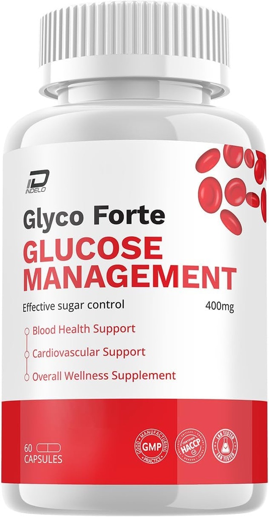 Glyco Forte Capsules - GlycoForte Advanced Supplement, Glyco Forte All Natural Formula zur Erhaltung gesunder Levels, Gesamtenergieunterstützung, GlycoForte Maximum Strength, (1 Pack - 60 Kapseln)