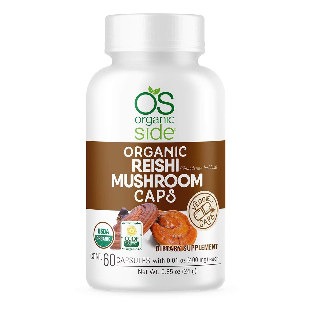 | Reishi Mushroom Kapseln | 60 Vegan Adaptogen Kapseln für Immununterstützung & Stress Relief | USDA Zertifiziert, Non-GMO, natürliche Wellness-Ergänzung