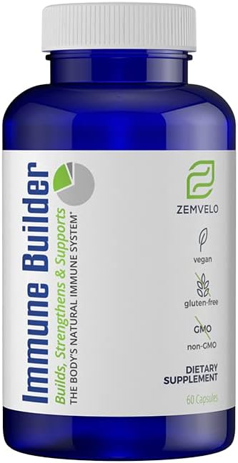 Immun Builder Kapsel Ergänzung | Groß für Reisen | Groß für Lehrer | Groß für Gesundheitswesen Arbeiter| Immununterstützung | Immunsystem mit 2 Kapseln bauen, 2X Täglich | Sicher für Kinder