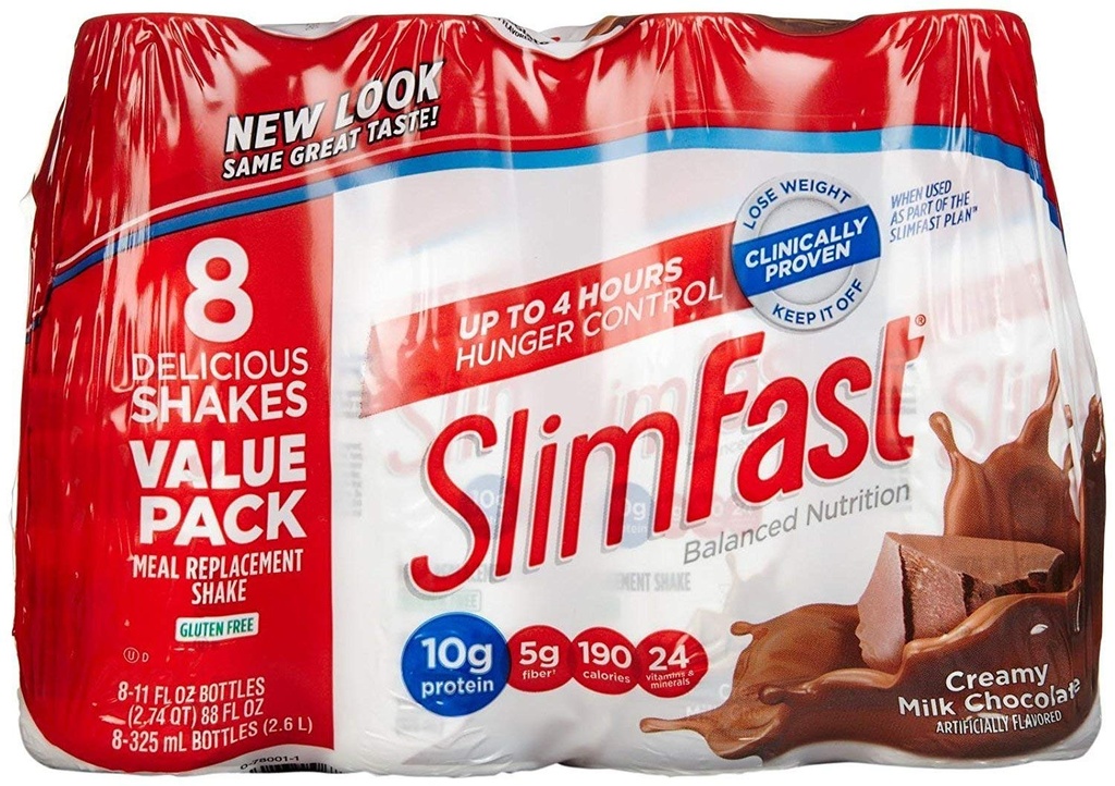 SlimFast Advanced Nutrition Creamy Milk Chocolate – Meal Replacement – 20g Protein 8 Count(pack of 3) Insgesamt 24 11OZ Flaschen