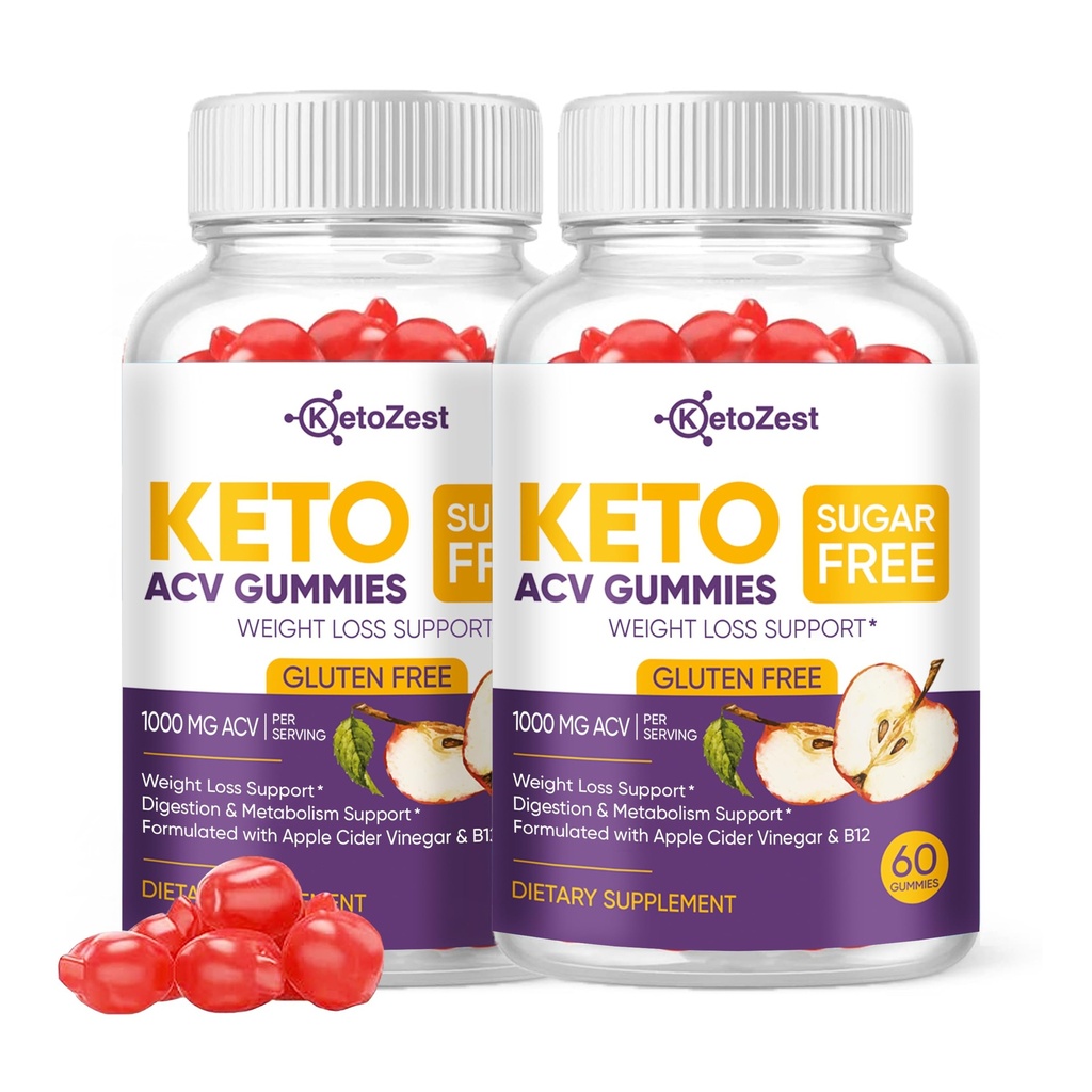 Keto Acv Gummies for Advanced Weight Loss & Belly Fat Burn - Pro Active Super Apple Cider Essig Gummis - Rapid Fat Burner Nahrungsergänzung für Damen - Sugar Free & Gluten Free (1000MG)