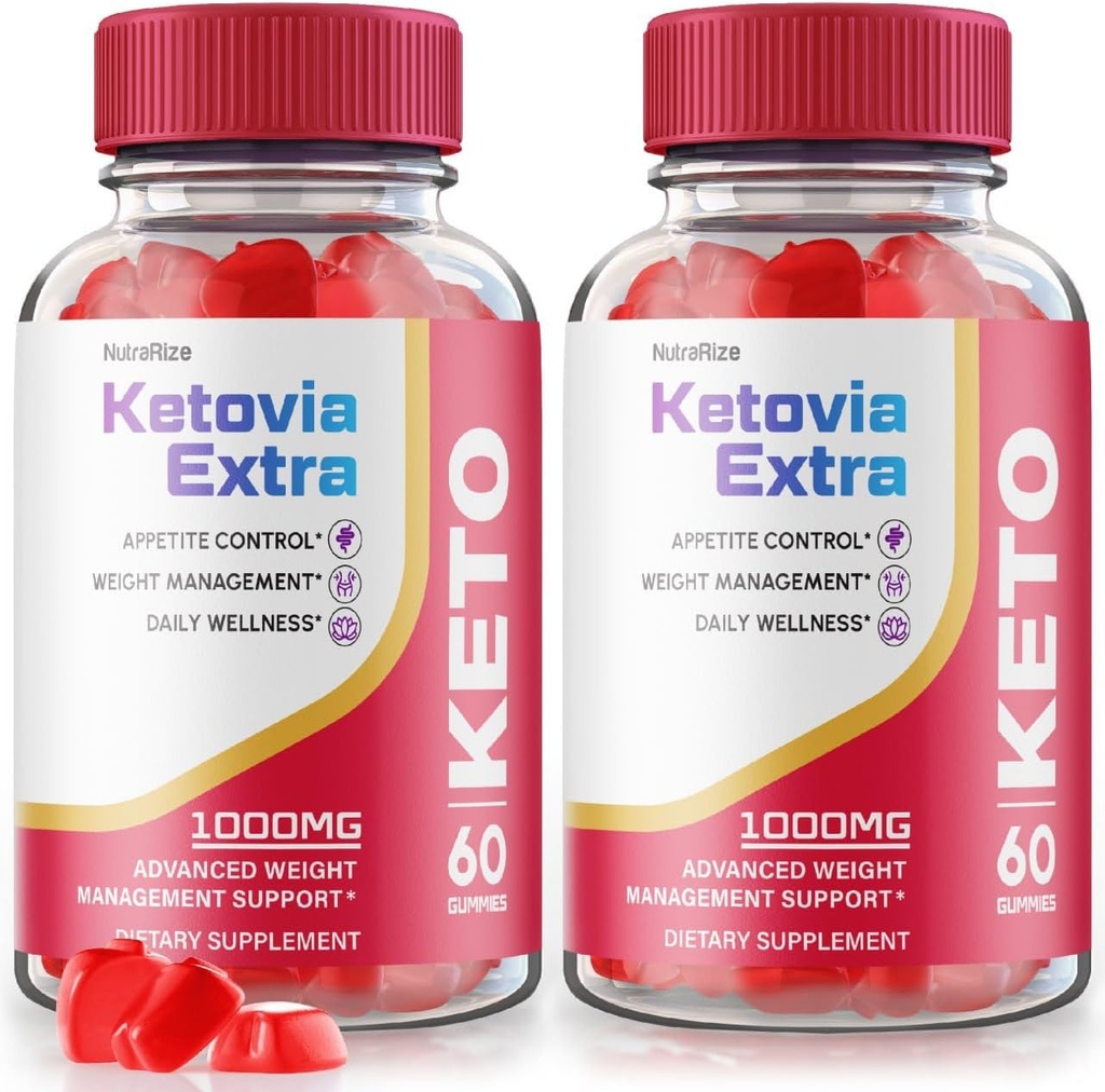 (2 Pack) Ketovia Extra Gummis - Ketovia Extra ACV Gummis, Ketovia ACV Gummies Advanced Weight Loss, Maximum Strength Supplement, Ketovia Keto + ACV Gummy, Keto Via Extra Bewertungen (120 Gummi)