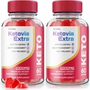 (2 Pack) Ketovia Extra Gummis - Ketovia Extra ACV Gummis, Ketovia ACV Gummies Advanced Weight Loss, Maximum Strength Supplement, Ketovia Keto + ACV Gummy, Keto Via Extra Bewertungen (120 Gummi)