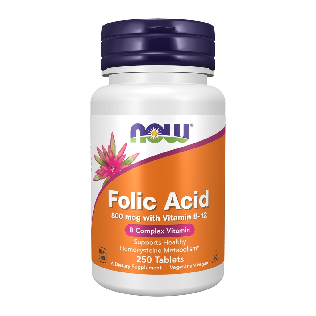 JETZT Folsäure 800 mcg mit Vitamin B-12,250 Tabletten