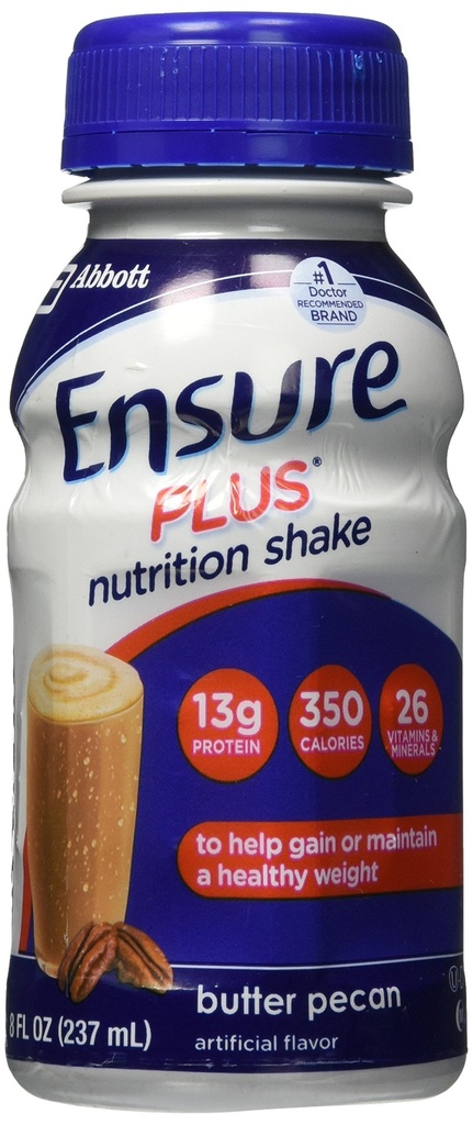 Ensure Plus Nutrition Shake Butter Pecan Flavor (Pack mit 6)