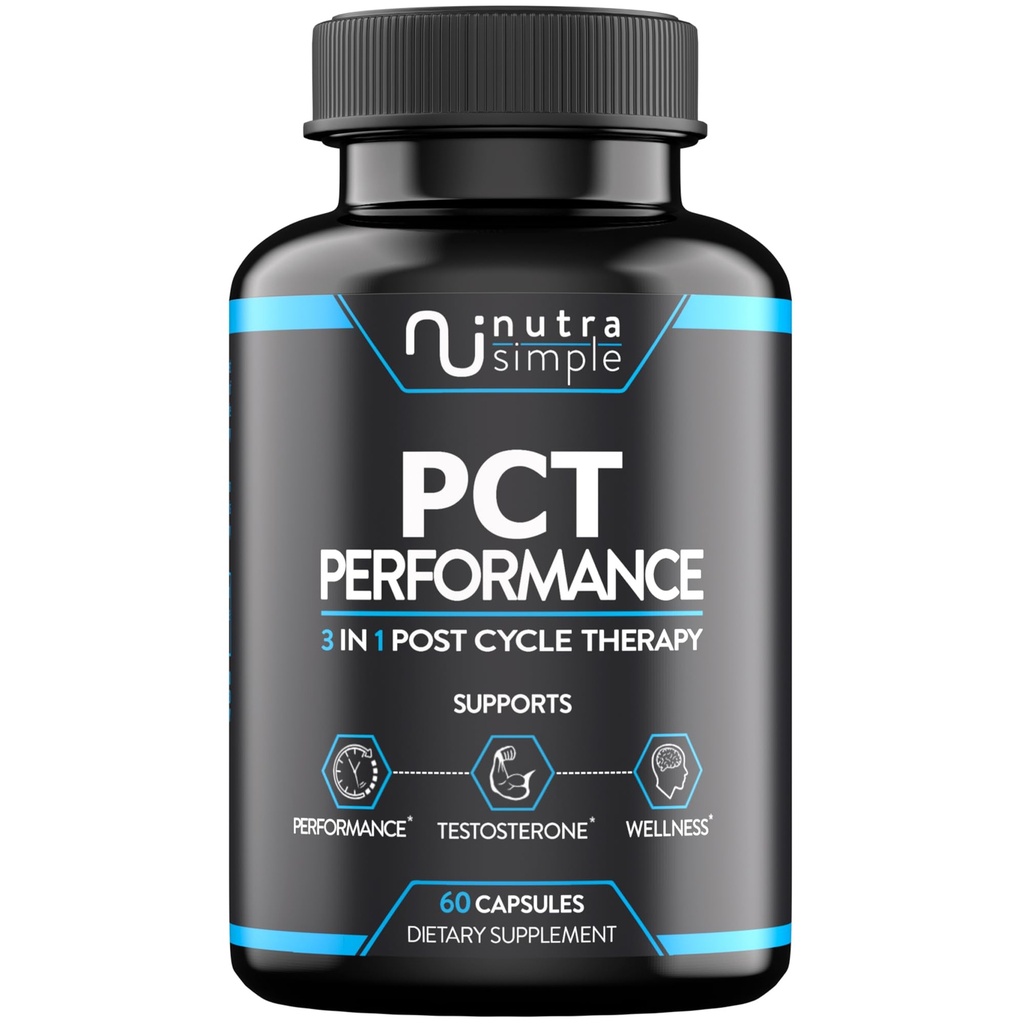 PCT Ergänzung für Männer, 3-in-1 Post Cycle Support & Natural Booster mit Estrogen Blocker, Liver Support Formel, Made in USA, mit Fenugreek, Chrysin, Tongkat Ali, Milk Thistle - 60 Kapseln