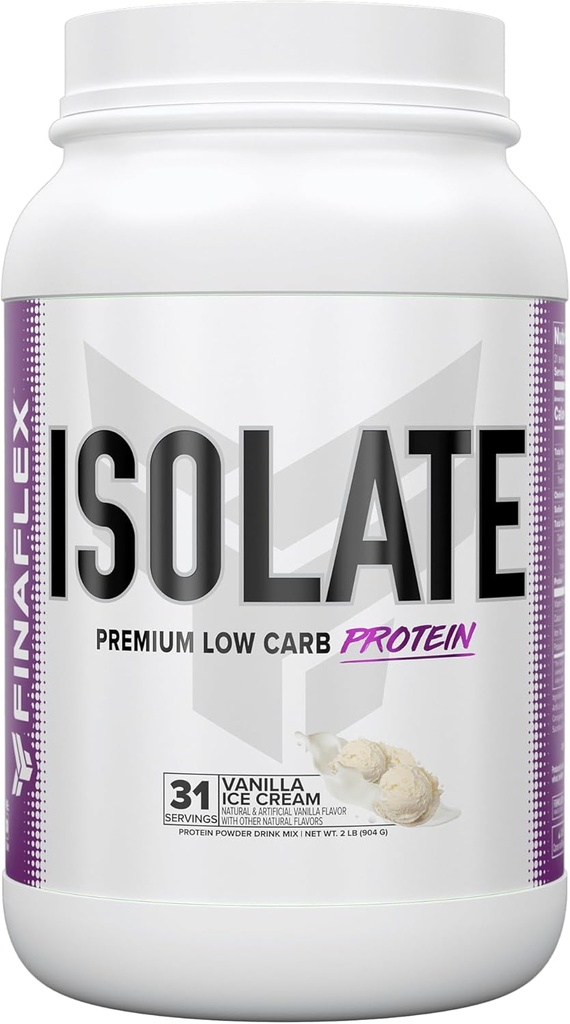 FINAFLEX Isolieren, Vanille Ice Cream - 2 lb - 25 Gramm Isoprotein pro Servieren - Milkshake-Like Taste - Zero Sugar, Zero Fat & Gluten Free - 31 Servierungen