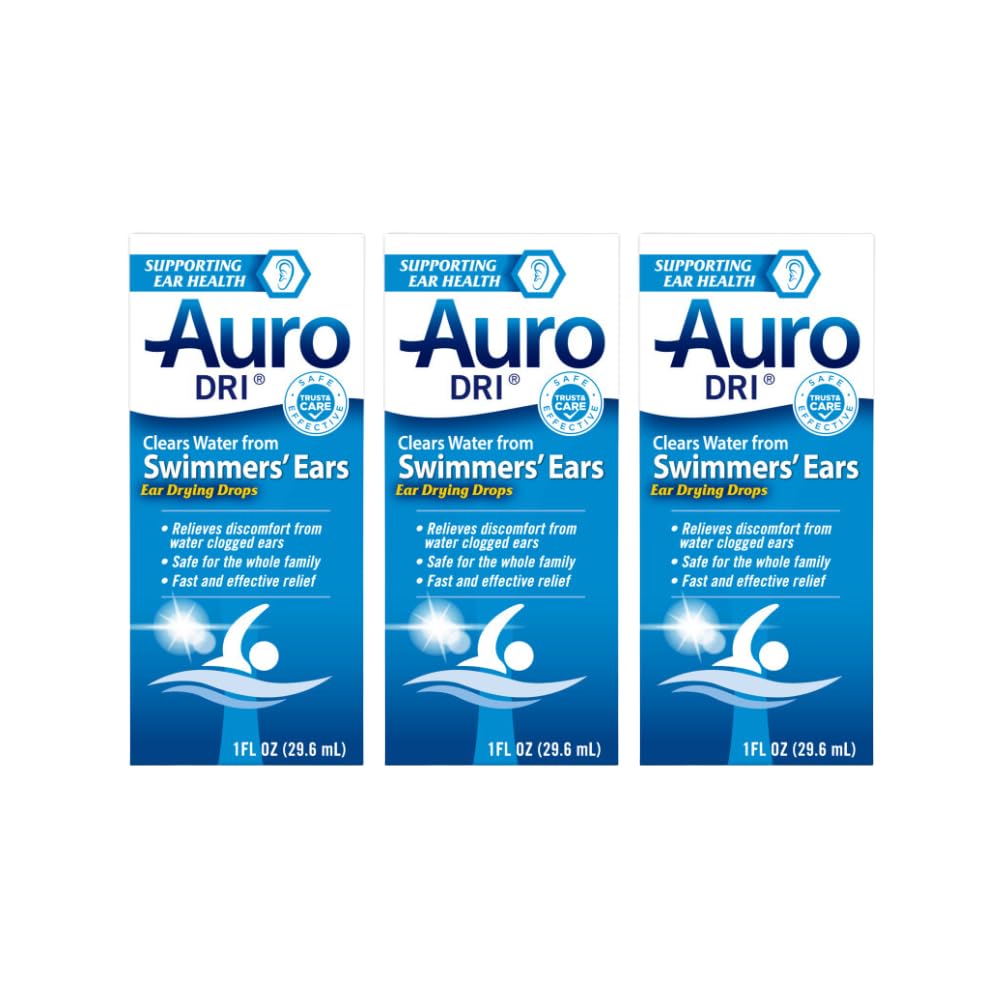 Auro-Dri Ear Water-Drying Aid, Hilft Swimmers’ Ear, 1 Fl Oz (Pack von 3)