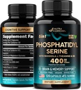 Phosphatidylserine 400 mg mit L-Theanin, Magnesium & Vitamin B6, Rhodiola Rosea - Gehirn, Memory & Focus Support - Certified Non-GMO, Naturally Derived & Bioavailable - Made in USA - 120 Сapsules