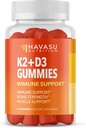 HAVASU NUTRITION Vitamin D3 K2 Gummi, Himbeer, 60ct