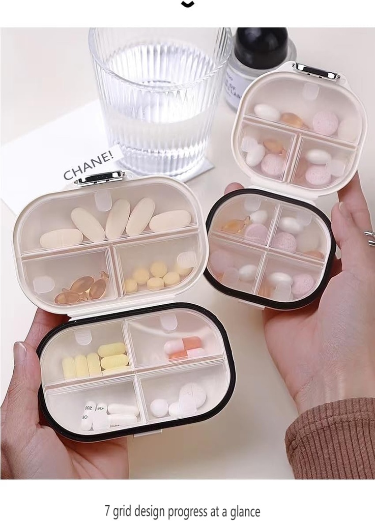 Ziemlich Säule Organizer Pille Box und 7 große Komponenten halten Vitamine Cod Liver Öl Ergänzungen Medikamente und Schmuck etc. (Milk White)