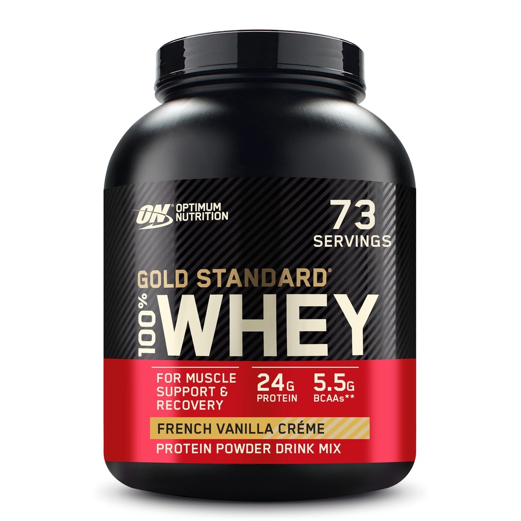 Optimum Nutrition Gold Standard 100% Whey Protein Powder, French Vanilla Crème, 5 Pfund (Packaging May Vary)
