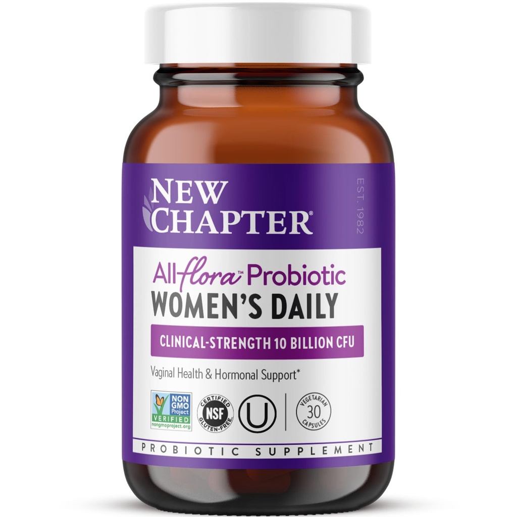 Neue Kapitel Probiotika für Frauen - 30 ct (1 Monat Versorgung), Frauen täglich Probiotikum mit Präbiotika und Probiotika für Vaginal Health & Chaste Tree für Hormonelle Unterstützung, 100% Vegetarisch, Non-GMO