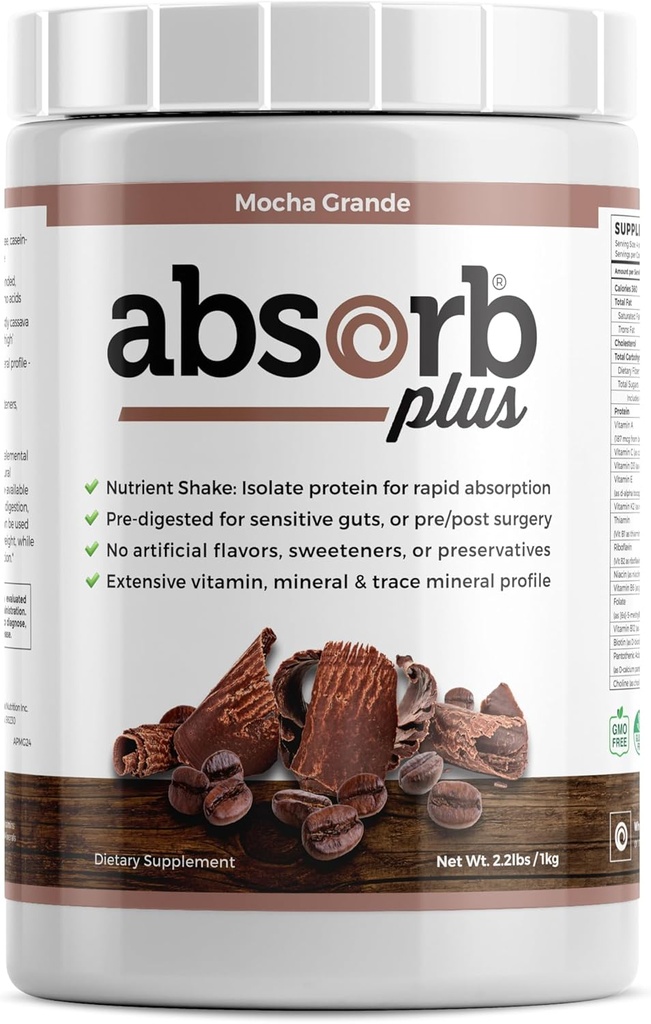 Isolate Protein - Diät-Ergänzung für verbesserte Gut Gesundheit, extra Nutritional Support, Non-GMO, Gluten-Free, Lactose-Free, Casein-Free (2.2 Lbs, Mocha Grande)