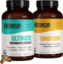 FreshCap Mushrooms Energy Bundle (Cordyceps Kapseln und Ultimate Mushroom Complex Kapseln)