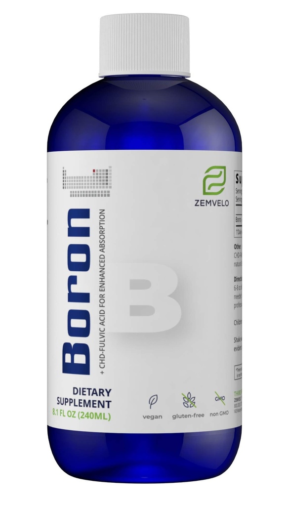 Flüssiger Boron | 3 Monate Versorgung | Unterstützung Anmutige Alterung | Unterstützung Calcium und Magnesium Absorption